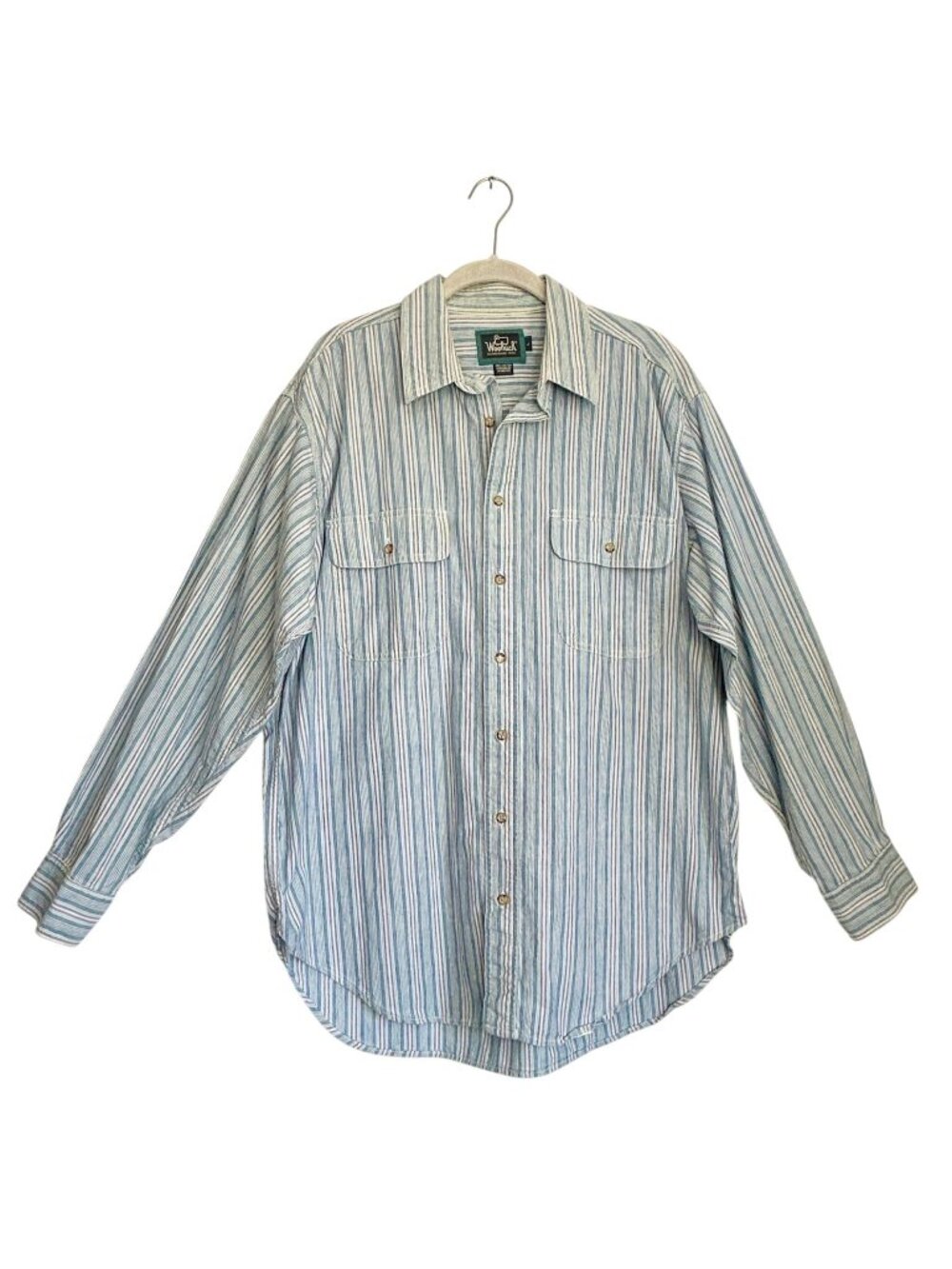 Vintage Woolrich Multicolor Striped Long Sleeve Button Up Shirt  - Sz L